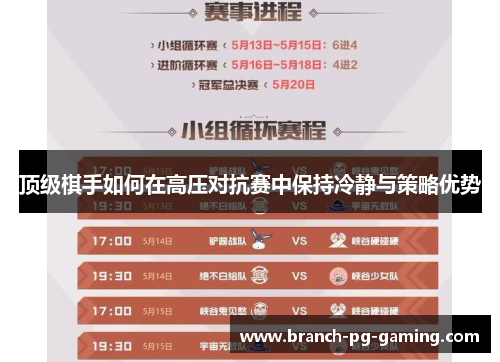 顶级棋手如何在高压对抗赛中保持冷静与策略优势